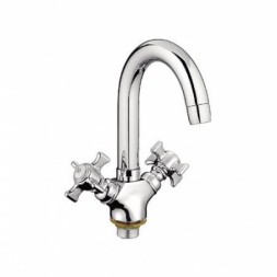 Смеситель для раковины 1/2 кер L1111-2 Ledeme БАБОЧКА выс.лит.излив, под гайку, силумин - L1111-2