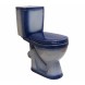 Унитаз-компакт &amp;quot;Лира&amp;quot; синий (косой, нижн, сид. полип., арм) (Rosa) - 4620008192079 