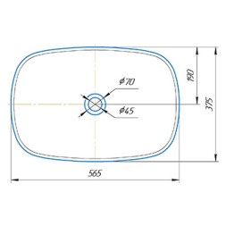 Раковина накладная на столешницу "Купер-56*38" ш*г (Kirovit) -