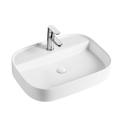 Раковина накладная Azario 610x450x120 овальная, белый глянец (AZ-2205)