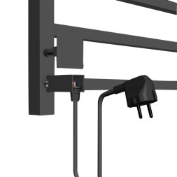 Полотенцесушитель MIXLINE FORTUNE  80х50 (таймер, 425 Вт, 8 перекладин) электрический ЧЕРНЫЙ - ML-556380 