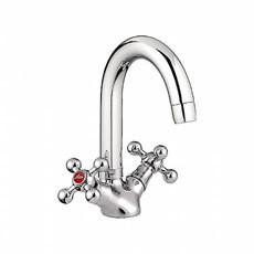 Смеситель для раковины 1/2 кер L1119 Ledeme КРЕСТ, силумин - L1119