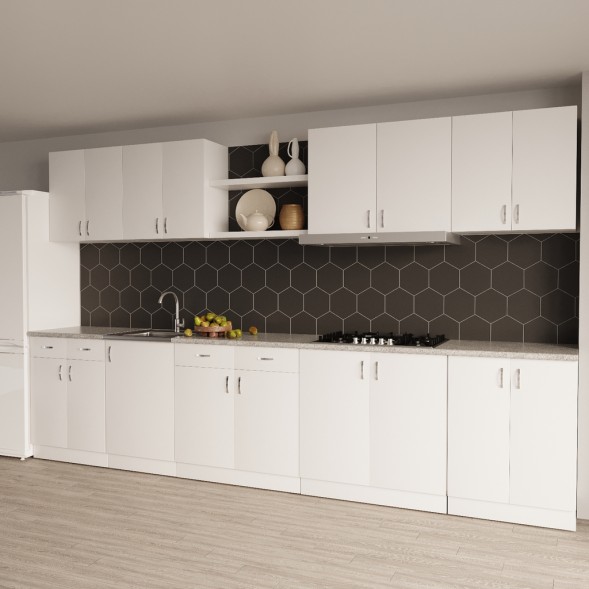 шкаф навесной кухонный с сушкой 50 белый - 510095 