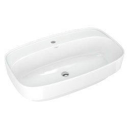 Раковина накладная на столешницу "Купер-65*43" ш*г, с отв. под смеситель (Kirovit) -