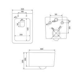 Унитаз подвесной безободковый IDDIS BRIRDSEi25 "Bridge" сиденье дюропласт, микролифт - BRIRDSEi25
