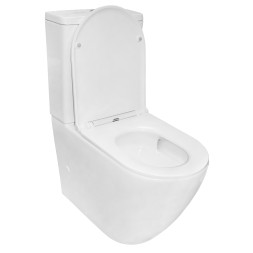 Унитаз-компакт Azario Grado 665х380х845 напольный, смыв "Торнадо", безободковый, с бачком и сидением микролифт (AZ-2141 UQ1)