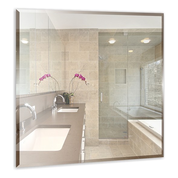 Зеркало MIXLINE &amp;quot;Квадрат&amp;quot; 530*530 (ШВ) б/полки с фацетом - 00000000719 