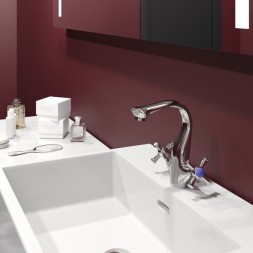 Смеситель для раковины 1/2 кер. MIXLINE ML10-04 п/гайку (без подводки) - ML10-04 