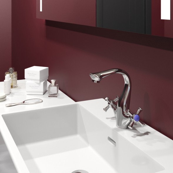 Смеситель для раковины 1/2 кер. MIXLINE ML10-04 п/гайку (без подводки) - ML10-04 