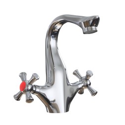 Смеситель для раковины 1/2 кер. MIXLINE ML10-04 п/гайку (без подводки) - ML10-04 