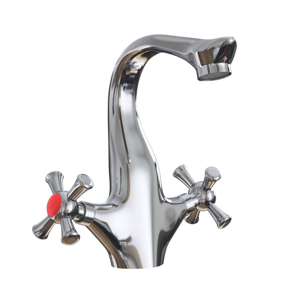 Смеситель для раковины 1/2 кер. MIXLINE ML10-04 п/гайку (без подводки) - ML10-04 