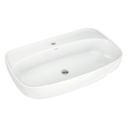 Раковина накладная на столешницу "Купер-65*42" ш*г приставной, с отв. под смеситель(Kirovit) -