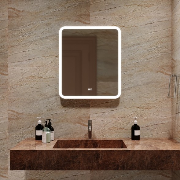 Зеркало MIXLINE &amp;quot;Стив-2&amp;quot; 600*700 (ШВ) сенсорный выключатель, светодиодная подсветка + подогрев - LED-00002842 