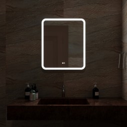 Зеркало MIXLINE "Стив-2" 600*700 (ШВ) сенсорный выключатель, светодиодная подсветка + подогрев - LED-00002842