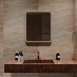 Зеркало MIXLINE "Стив-2" 600*700 (ШВ) сенсорный выключатель, светодиодная подсветка + подогрев - LED-00002842