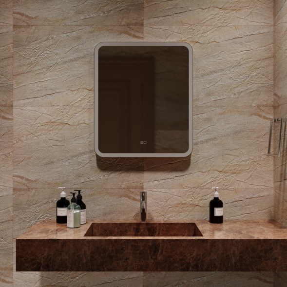 Зеркало MIXLINE &amp;quot;Стив-2&amp;quot; 600*700 (ШВ) сенсорный выключатель, светодиодная подсветка + подогрев - LED-00002842 