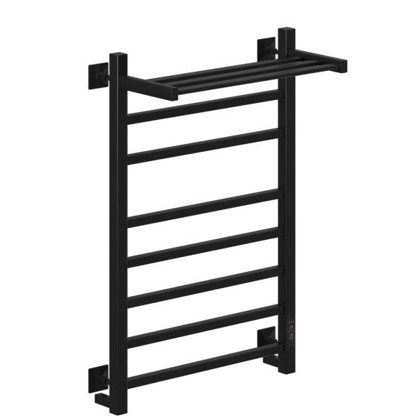 Полотенцесушитель MIXLINE FORTUNE  80х50 (таймер, 560 Вт, 7 перекладин + ПОЛКА) электрический ЧЕРНЫЙ - ML-556430 