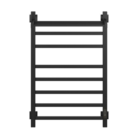 Полотенцесушитель MIXLINE FORTUNE  80х50 (таймер, 560 Вт, 7 перекладин + ПОЛКА) электрический ЧЕРНЫЙ - ML-556430 