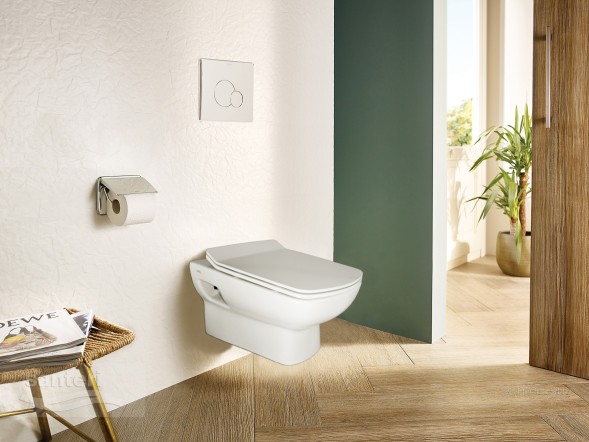 Унитаз подвесной Creo Ceramique Tours с сиденьем микролифт, белый (TO1100N+TO1001N)