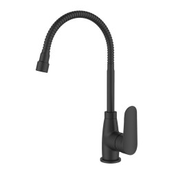 Смеситель для кухни 35к Milardo M07BL2FM05 &amp;quot;Meal&amp;quot; выс.гибкий излив, душ насадка, п/гайку ЧЕРНЫЙ мат - M07BL2FM05 