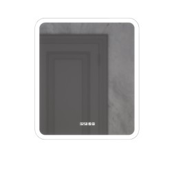Зеркало MIXLINE "Стив-3" 600*700 (ШВ) сенсорный выключатель, часы + подогрев - LED-00002843