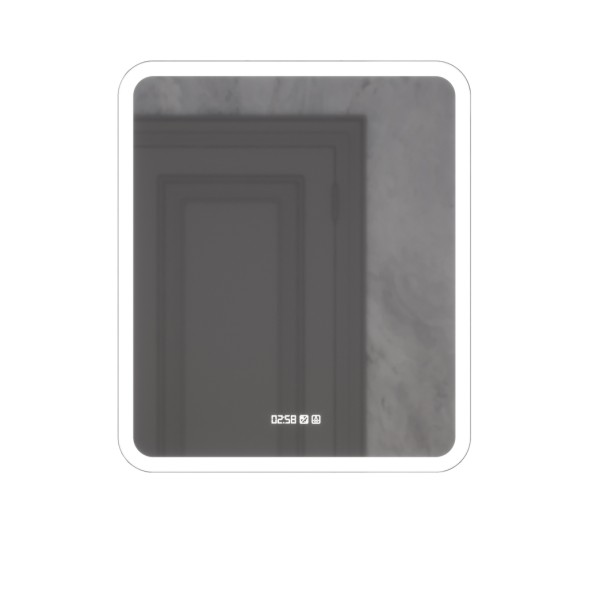 Зеркало MIXLINE &amp;quot;Стив-3&amp;quot; 600*700 (ШВ) сенсорный выключатель, часы + подогрев - LED-00002843 