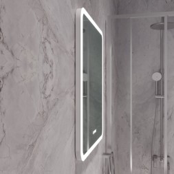 Зеркало MIXLINE "Стив-3" 600*700 (ШВ) сенсорный выключатель, часы + подогрев - LED-00002843