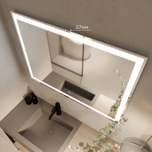 Зеркало MIXLINE &amp;quot;Ливия&amp;quot; 800*600 (ШВ) сенсорный выключатель, светодиодная подсветка - ФР-00000942 