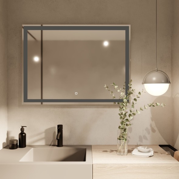 Зеркало MIXLINE &amp;quot;Ливия&amp;quot; 800*600 (ШВ) сенсорный выключатель, светодиодная подсветка - ФР-00000942 