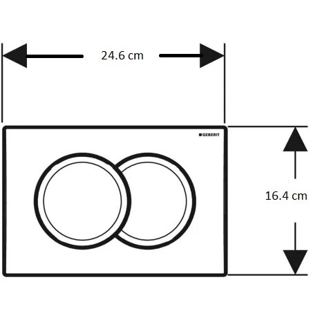 Инсталляция Geberit Duofix для подвесного унитаза, со смывным бачком Delta, смывная клавиша Delta01, хром глянец (458.149.21.1)