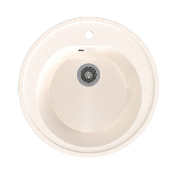 Мойкa ML-GMS02 СТАНДАРТ круглая, белый (331), 505мм (глуб. чаши 180) - 00-00002354 