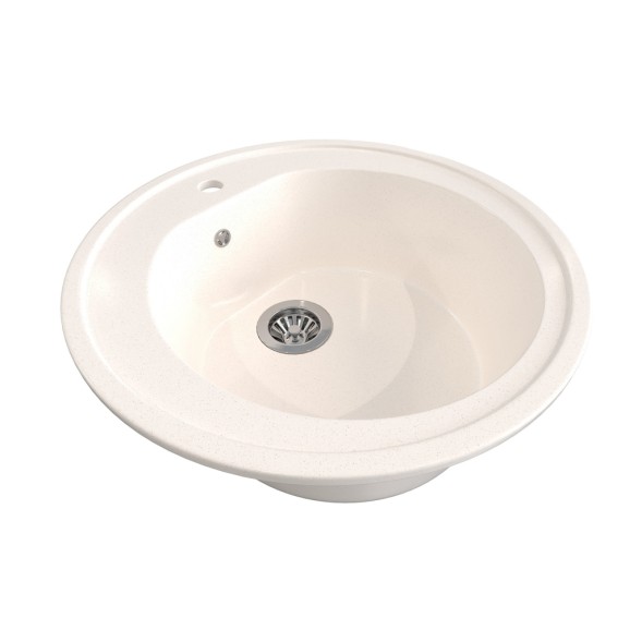 Мойкa ML-GMS02 СТАНДАРТ круглая, белый (331), 505мм (глуб. чаши 180) - 00-00002354 