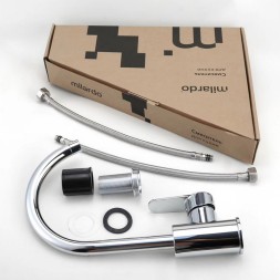 Смеситель для кухни 35к Milardo POLSBJ0M05 &amp;quot;Poli&amp;quot; высокий пов. излив, п/гайку, пластик, ХРОМ - POLSBJ0M05 