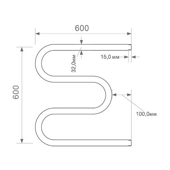 Полотенцесушитель MIXLINE SIMPLE M 60х60 1&amp;#039;&amp;#039; - ML-556308 
