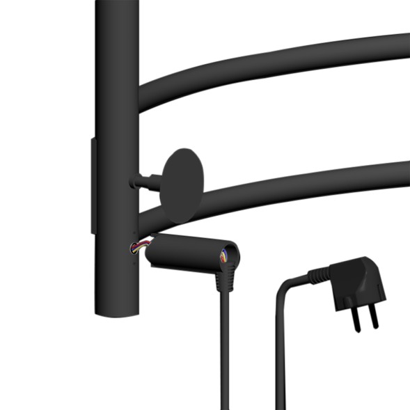 Полотенцесушитель MIXLINE MIRA  60х50 (таймер, 268 Вт, 6 перекладин) электрический ЧЕРНЫЙ - ML-556416 