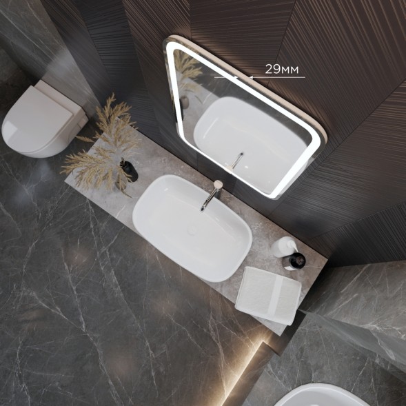 Зеркало MIXLINE &amp;quot;Мальта&amp;quot; 550*800 (ШВ) сенсорный выключатель, светодиодная подсветка - ФР-00000941 