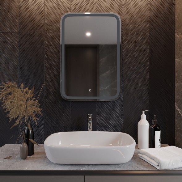 Зеркало MIXLINE &amp;quot;Мальта&amp;quot; 550*800 (ШВ) сенсорный выключатель, светодиодная подсветка - ФР-00000941 