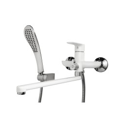 Смеситель для ванны и раковины 35к G2248 GAPPO L-излив, БЕЛЫЙ-ХРОМ - G2248 