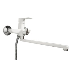 Смеситель для ванны и раковины 35к G2248 GAPPO L-излив, БЕЛЫЙ-ХРОМ - G2248 