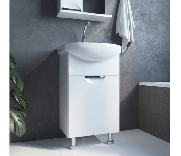 Тумба д/ванной &amp;quot;ЭТЬЕН-50&amp;quot; под раковину Элеганс 50 (Rosa) (ПВХ) - 542401 