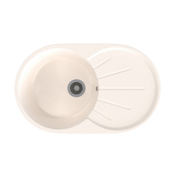 Мойка ML-GMS05 СТАНДАРТ овальная с крылом, белый (331), 740*455*190мм - 00-00002320 