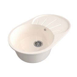 Мойка ML-GMS05 СТАНДАРТ овальная с крылом, белый (331), 740*455*190мм - 00-00002320