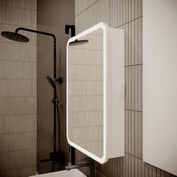 Зеркальный шкаф MIXLINE &amp;quot;Фиджи Flip&amp;quot; 600*800 (ШВ) универсал, сенсорный выкл.,светодиодная подсветка - LED-00002472 