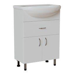Тумба д/ванной &amp;quot;МИСТРАЛЬ-60&amp;quot; под раковину Уют-60 (Rosa) (ПВХ) - 555210 