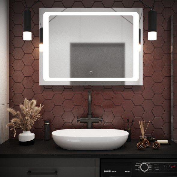 Зеркало MIXLINE &amp;quot;Фортуна&amp;quot; 800*600 (ШВ) сенсорный выключатель, светодиодная подсветка - ФР-00000947 