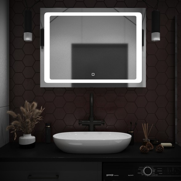 Зеркало MIXLINE &amp;quot;Фортуна&amp;quot; 800*600 (ШВ) сенсорный выключатель, светодиодная подсветка - ФР-00000947 