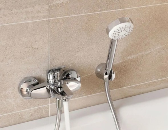 Смеситель для ванны и душа KLUDI PURE&amp;amp;SOLID однорычажный, хром (346810575)