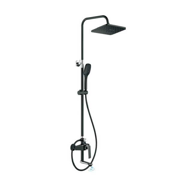 Душевая система 35к HB24548-7 HAIBA лейка &amp;quot;Тропический душ&amp;quot; ЧЕРНЫЙ/ХРОМ - HB24548-7 