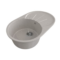 Мойка ML-GMS05 СТАНДАРТ овальная с крылом, светло-серый (310), 740*455*190мм - 00-00002379