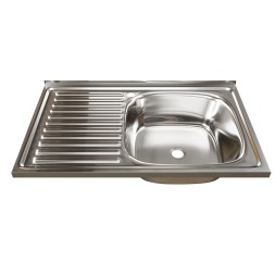 Мойка 80х50 (0,4) прав вып 1 1/2 MIXLINE 16 см - 528173 